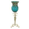 SOGA 85cm Blue Glass Floor Vase with Tall Metal Flower Stand, Home & Living, Home Decor, Vases, , ,  - NZ DEPOT 1