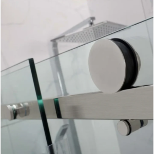 Buy Shower Glass - Rock Series 2 Sides Frameless Glass RCM1170x770 Brushed Nickel Frame Online - Shower Enclosures - Frameless Shower - 3 - NZ Depot Delivery