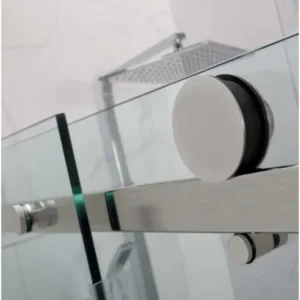 Buy Shower Glass - Rock Series 2 Sides Frameless Glass RCM1170x770 Brushed Nickel Frame Online - Shower Enclosures - Frameless Shower - 3 - NZ Depot Delivery