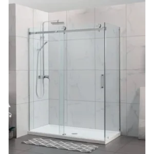 Buy Shower Glass - Rock Series 2 Sides Frameless Glass RCM1170x770 Brushed Nickel Frame Online - Shower Enclosures - Frameless Shower - 1 - NZ Depot Delivery