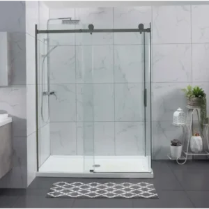 Buy Shower Glass - Rock Series 2 Sides Frameless Glass RCM1170x770 Gunmetal Grey Frame Online - Shower Enclosures - Frameless Shower - 4 - NZ Depot Delivery
