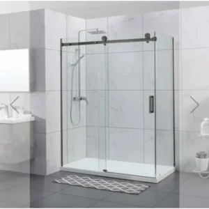 Buy Shower Glass - Rock Series 2 Sides Frameless Glass RCM1170x770 Gunmetal Grey Frame Online - Shower Enclosures - Frameless Shower - 1 - NZ Depot Delivery