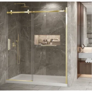 Buy Shower Glass - Rock Series 2 Sides Frameless Glass RCM1170x770 Gold Frame Online - Shower Enclosures - Frameless Shower - 2 - NZ Depot Delivery