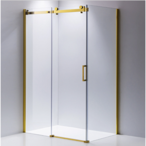 Shower Glass - Rock Series 2 Sides Frameless Glass RCM1170x870 Golden Frame, Frameless Shower - NZ DEPOT