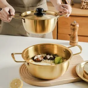 Buy Soga 16cm Ramen Pot in Vibrant Yellow Crafted from Durable with Lid Kichen essential Online - home & living / kitchen & dining / cookware / casserole dishes - 2 - NZ Depot Free Shipping