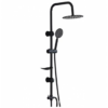 2 In 1 Shower Combination Dual Hose Rain Plastic Head - Black, Shower Slide & Rose - NZ DEPOT
