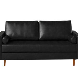 DS Gyllene 2 Seater Black Faux Leather