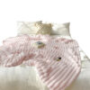 SOGA 150x200cm Throw Blanket Bean Paste Pink Premium Milk Velvet Luxuriously Soft Cozy Bedding, Home>Bed Linen>Throws And Blankets>Blankets, , , , ,  - NZ DEPOT 1