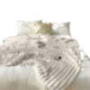 SOGA 150x200cm Throw Blanket Pearl White Premium Milk Velvet Luxuriously Soft Cozy Bedding, Home>Bed Linen>Throws And Blankets>Blankets, , , , ,  - NZ DEPOT 1