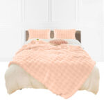 SOGA 160X200cm Throw Blanket Pink Double Layer Rabbit Fur Cozy Comfort with Stylish Decor, Home>Bed Linen>Throws And Blankets>Blankets, , , , ,  - NZ DEPOT 1