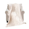 SOGA 200X230cm Throw Blanket White Chenille Fleece Knitted Fabric on One Side Soft Suede, Home>Bed Linen>Throws And Blankets>Blankets, , , , ,  - NZ DEPOT 1