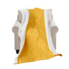 SOGA 200X230cm Throw Blanket Yellow and White Chenille Fleece Knitted Fabric on One Side Soft Suede, Home>Bed Linen>Throws And Blankets>Blankets, , , , ,  - NZ DEPOT 1