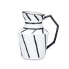 SOGA 23.5x19.5cm Ornament Modern Ceramic Decorative Pitcher Striped Vase with Handle with Geometric Design for Home Décor, Home & Living>Home Decor>Indoor Pots, Planters and Plant Stands, , , , ,  - NZ DEPOT 1