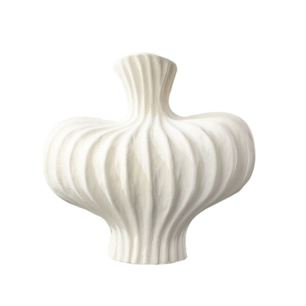SOGA 25X24cm Small Matte White Ornament Vases Countertop Decoration Accessories Porch Crafts Home Decor, Home & Living>Home Decor>Indoor Pots, Planters and Plant Stands, , , , ,  - NZ DEPOT 1