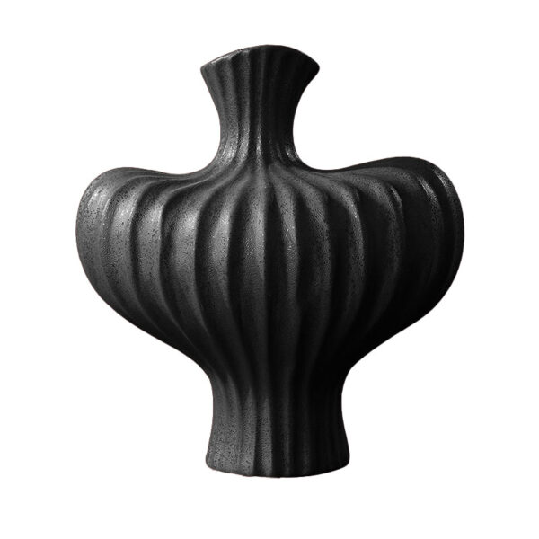 SOGA 28X30cm Large Ornament Black Vases Countertop Decoration Accessories Porch Crafts Home Decor, Home & Living>Home Decor>Indoor Pots, Planters and Plant Stands, , , , ,  - NZ DEPOT 1
