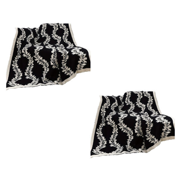 SOGA 2X 130x170cm Throw Blanket Retro Vine Pattern Casual Stylish Cozy, Home>Bed Linen>Throws And Blankets>Blankets, , , , ,  - NZ DEPOT 1