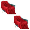 SOGA 2X 130x180cm Throw Blanket Red Christmas Chunky Yarn Woven Decorative Cozy Knit for Holiday Home Decor, Home, Bed Linen, Throws And Blankets, Blankets, ,  - NZ DEPOT 1