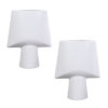 SOGA 2X 21x25.5cm Small White Ornament Geometric Decor Ceramic Vase Flower Pots Decorative for Living Room Decoration, Home & Living>Home Decor>Indoor Pots, Planters and Plant Stands, , , , ,  - NZ DEPOT 1