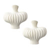 SOGA 2X 25X24cm Small Matte White Ornament Vases Countertop Decoration Accessories Porch Crafts Home Decor, Home & Living>Home Decor>Indoor Pots, Planters and Plant Stands, , , , ,  - NZ DEPOT 1