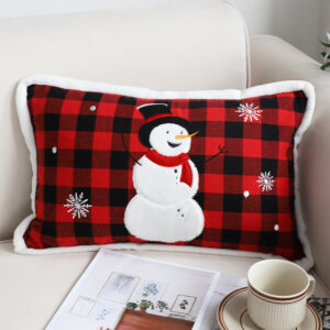 SOGA 2X 30cm Throw Pillow Red Christmas Snowman Lumbar Cushion for Festive Holiday Winter Home Decor, Furniture, Living Room Furniture, Occasional Chairs, , ,  - NZ DEPOT 2