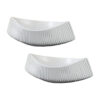 SOGA 2X 37x12.5cm Ornament Boat Shaped Plate Ceramic Food Decoration Serving Tray For Kitchenware, Home & Living>Home Decor>Indoor Pots, Planters and Plant Stands, , , , ,  - NZ DEPOT 1