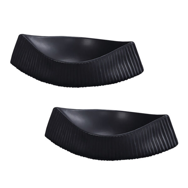 SOGA 2X 37x12.5cm Ornament boat shaped plate ceramic food decoration Serving Tray For Kitchenware, Home & Living>Home Decor>Indoor Pots, Planters and Plant Stands, , , , ,  - NZ DEPOT 1