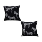 SOGA 2X 45cm Black Light Luxury Zebra Cushion Decorative Square Pillow Living Room Home Decor, Furniture>Living Room Furniture>Occasional Chairs, , , , ,  - NZ DEPOT 1