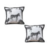 SOGA 2X 45cm Black and White Light  Luxury Zebra Cushion Decorative Square Pillow Living Room, Furniture>Living Room Furniture>Occasional Chairs, , , , ,  - NZ DEPOT 1