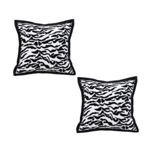 SOGA 2X 45cm Black and White Luxury Cushion Light Mottled Texture Decorative Square Pillow Living Room, Furniture, Living Room Furniture, Occasional Chairs, , ,  - NZ DEPOT 1