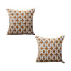 SOGA 2X 45cm Brown Checkered Chain Jacquard Square Pillow Decorative Cushion for Living Room, Furniture>Living Room Furniture>Occasional Chairs, , , , ,  - NZ DEPOT 1