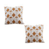 SOGA 2X 45cm Brown Circular Chain Jacquard Square Pillow Decorative Cushion for Living Room, Furniture>Living Room Furniture>Occasional Chairs, , , , ,  - NZ DEPOT 1