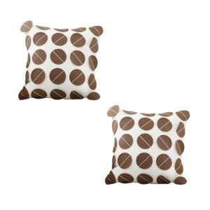 SOGA 2X 45cm Brown Leather Square Pillow with 3D Circle Pattern Decorative Cushion for Living Room, Furniture, Living Room Furniture, Occasional Chairs, , ,  - NZ DEPOT 1