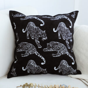 SOGA 2X 45cm Throw Pillow Black Leopard Light Luxury Decorative Cushion for Living Room, Furniture, Living Room Furniture, Occasional Chairs, , ,  - NZ DEPOT 2