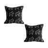 SOGA 2X 45cm Throw Pillow Black Teddy Fleece Square Pony Design Decorative Cushion for Living Room, Furniture>Living Room Furniture>Occasional Chairs, , , , ,  - NZ DEPOT 1