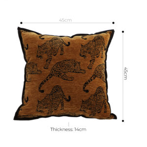 SOGA 2X 45cm Throw Pillow Dark Brown Leopard Square Retro Decorative Cushion for Living Room, Furniture, Living Room Furniture, Occasional Chairs, , ,  - NZ DEPOT 5