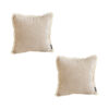 SOGA 2X 45cm Throw Pillow Latte Color Chenille Textured with Tassels Stylish Square Cozy Home Decor, Furniture>Living Room Furniture>Occasional Chairs, , , , ,  - NZ DEPOT 1