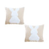 SOGA 2X 45cm Throw Pillow Light Tan Square Cushion with Soft White Rabbit Design Decorative Home Decor, Furniture>Living Room Furniture>Occasional Chairs, , , , ,  - NZ DEPOT 1