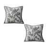 SOGA 2X 45cm Throw Pillow Off White Wide Border with Branch and Pine Needle Design Pattern Home Decor, Furniture>Living Room Furniture>Occasional Chairs, , , , ,  - NZ DEPOT 1