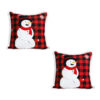 SOGA 2X 45cm Throw Pillow Red Christmas Snowman Square Cushion for Festive Holiday Winter Home Decor, Furniture>Living Room Furniture>Occasional Chairs, , , , ,  - NZ DEPOT 1