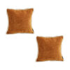 SOGA 2X 45cm Throw Pillow Sunset Orange Chenille Textured with Tassels Stylish Square Cozy Home Decor, Furniture>Living Room Furniture>Occasional Chairs, , , , ,  - NZ DEPOT 1