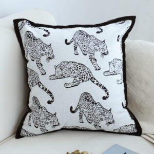 SOGA 2X 45cm Throw Pillow White & Black Leopard Light Luxury Decorative Cushion for Living Room, Furniture, Living Room Furniture, Occasional Chairs, , ,  - NZ DEPOT 2