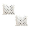 SOGA 2X 45cm Throw Pillow  White Ruffled Square Decorative Cushion for Rose Lovers Cozy Home Decor, Furniture, Living Room Furniture, Occasional Chairs, , ,  - NZ DEPOT 1