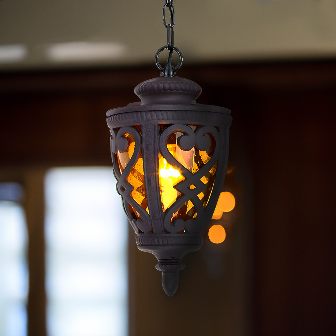 Vintage Lamp 2X 48cm  Aluminum Glass Lantern Chandelier for Home Decor, Home & Living>Lighting>Indoor Lights>Lamps, , , , ,  - NZ DEPOT 4