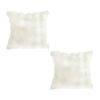 SOGA 2X 50cm Throw Pillow White Rabbit Fur Cushion Luxurious Soft Decorative Square Pillow for Living Room, Furniture>Living Room Furniture>Occasional Chairs, , , , ,  - NZ DEPOT 1