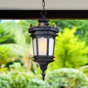 Vintage Lamp 2X 54.5cm Elegant Aluminum & Glass Lantern Chandelier Classic Hanging Light Fixture Antique Style, Home & Living, Lighting, Indoor Lights, Lamps, ,  - NZ DEPOT 2