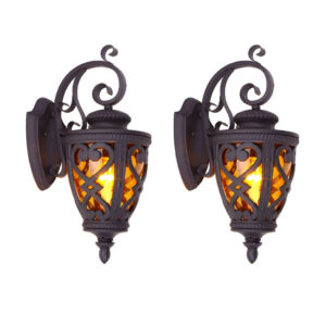 SOGA 2X 57cm Vintage Outdoor Wall Lantern Antique Bronze Sconce, Home & Living, Lighting, Indoor Lights, Lamps, ,  - NZ DEPOT 1