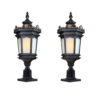 Vintage Lamp 2X 72cm Lantern Stand Elegant Aluminum & Glass Outdoor Light Antique Style Exterior Fixture, Home & Living>Lighting>Indoor Lights>Lamps, , , , ,  - NZ DEPOT 1