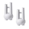 SOGA 2X Ornament Modern Geometric Vase Minimalist Double Tube Abstract Sculpture for Home D?cor, Home & Living>Home Decor>Indoor Pots, Planters and Plant Stands, , , , ,  - NZ DEPOT 1