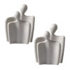SOGA 2X Ornament Set of 2 Abstract Human Figurine Sculptures Minimalist Modern Art Statues for Home D?cor, Home & Living, Home Decor, Indoor Pots, Planters and Plant Stands, , ,  - NZ DEPOT 1