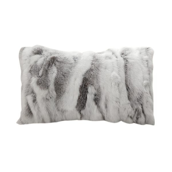 SOGA 30cm Throw Pillow Floral Gray Rabbit Fur Lumbar Warm Cozy Decorative Cushion Home Decor, Furniture>Living Room Furniture>Occasional Chairs, , , , ,  - NZ DEPOT 1